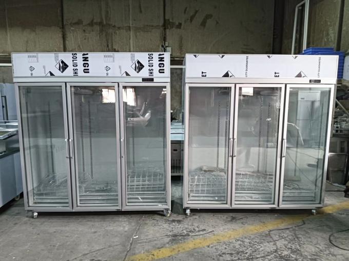 Display commerciale di bevande frigorifero 3 porte di vetro frigorifero verticale 110V 60Hz 0
