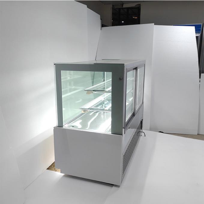 congelatore di frigorifero commerciale del dolce di vetro di doppio strato 650W 2