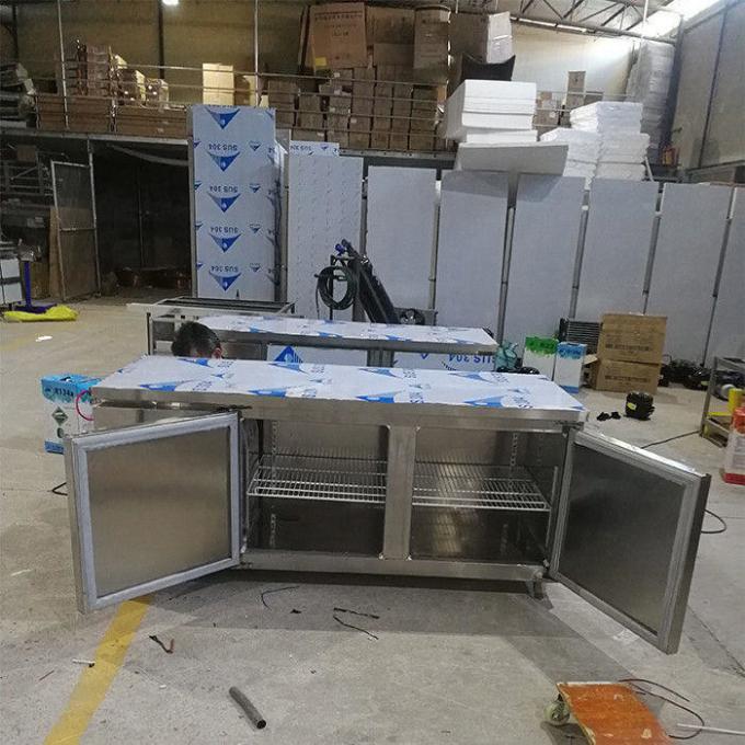 2 congelatore di frigorifero commerciale di acciaio inossidabile della porta 1.8m 2