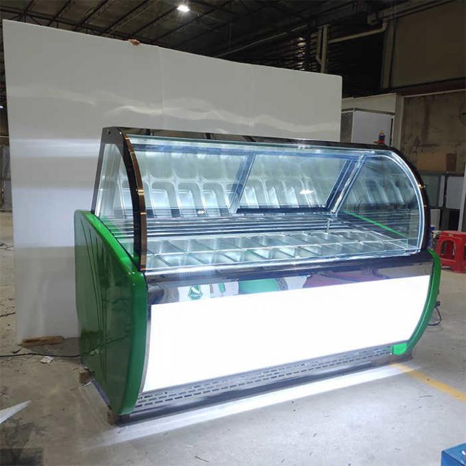congelatore commerciale dell'esposizione del gelato 220V di 1800mm 0