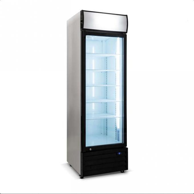 Fan che raffredda il dispositivo di raffreddamento di vetro commerciale dell'esposizione del negozio di alimentari dei dispositivi di raffreddamento 360L della porta 0