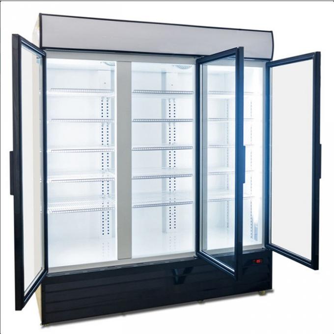 Frigorifero di vetro di Antivari della porta della porta di ROHS CFC del montante di vetro commerciale libero dei dispositivi di raffreddamento 1500L 0