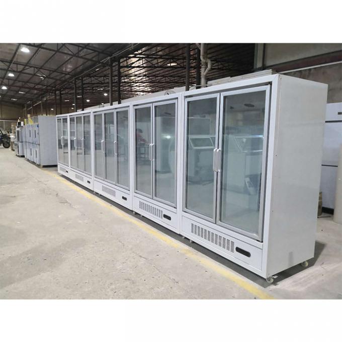 frigorifero di vetro dell'esposizione dei dispositivi di raffreddamento di vetro commerciali della porta di 1600L 800W 0