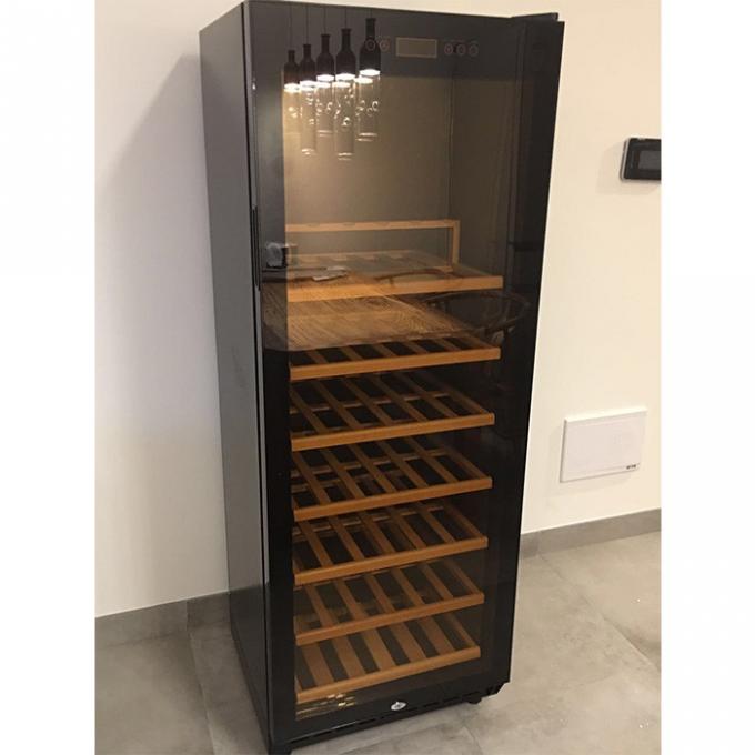 frigorifero indipendente del vino delle bottiglie di vetro della porta 135w 110 0