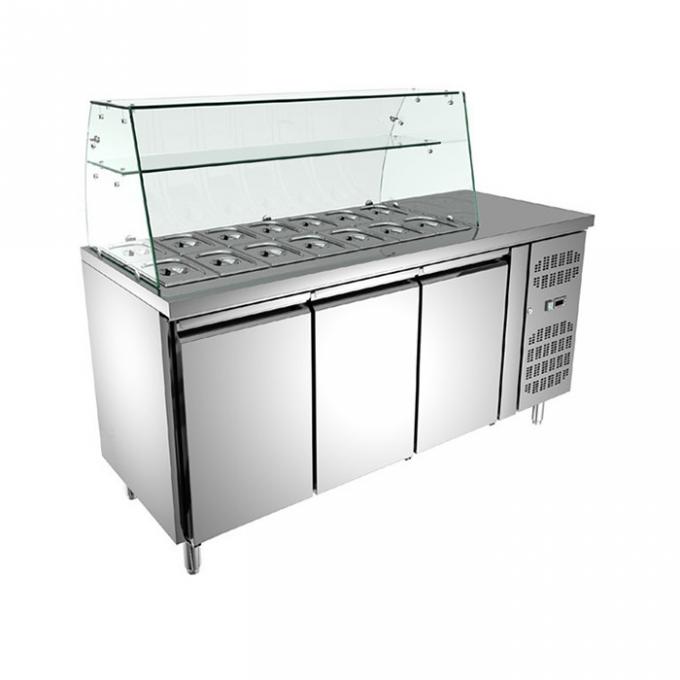 304 frigorifero commerciale su ordinazione di acciaio inossidabile R134A 1