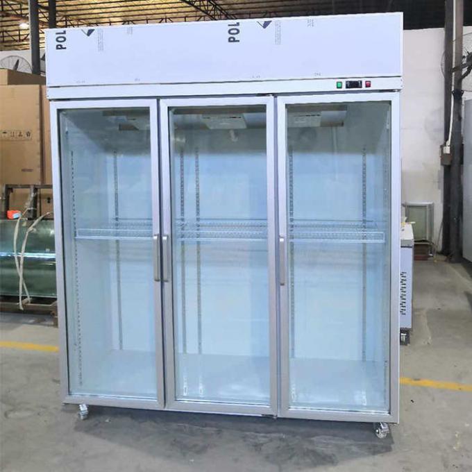 Congelatore commerciale dritto dell'esposizione del gelato con la porta di vetro tre 0