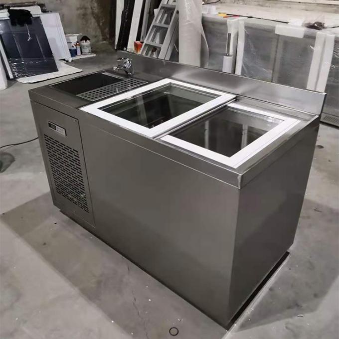 frigorifero di 1.5m 5ft ss Undercounter con il portello scorrevole 0