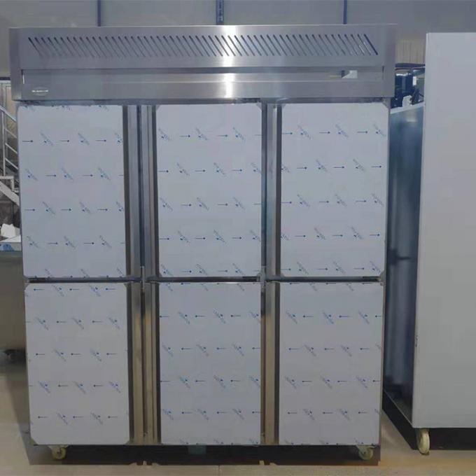 congelatore di frigorifero commerciale di acciaio inossidabile della porta 880W 6 1