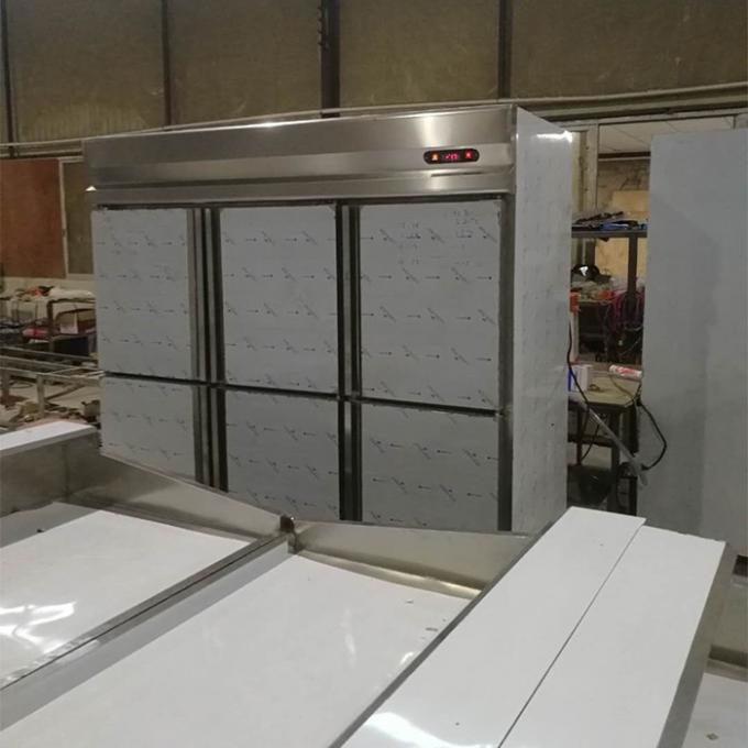 congelatore di frigorifero commerciale di acciaio inossidabile della porta 880W 6 2