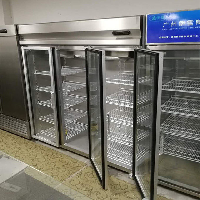 Refrigeratore di vetro dritto della porta della porta di raffreddamento a aria 650W 3 0
