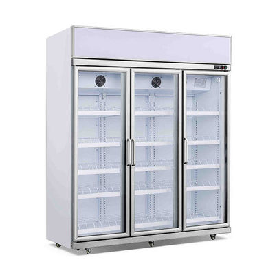Congelatore commerciale dritto dell'esposizione del gelato con la porta di vetro tre