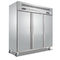frigorifero dritto della porta di 800W SS201 3 per il ristorante