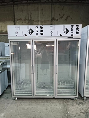 Display commerciale di bevande frigorifero 3 porte di vetro frigorifero verticale 110V 60Hz