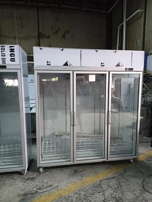 Display commerciale di bevande frigorifero 3 porte di vetro frigorifero verticale 110V 60Hz