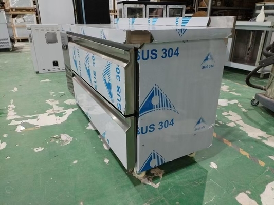 Frigorifero commerciale personalizzato 60&quot; Frigorifero sotto bancone w/ 2 cassetti 115v 304 argento