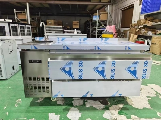 Frigorifero commerciale personalizzato 60&quot; Frigorifero sotto bancone w/ 2 cassetti 115v 304 argento