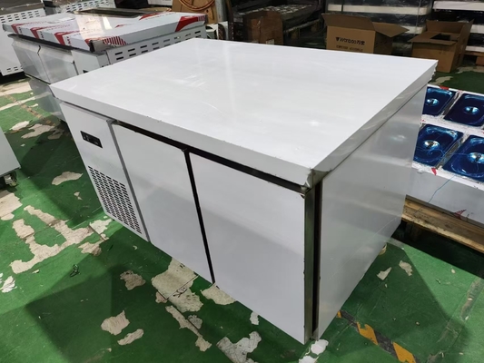 1.2M Commercial Undercounter Chiller Refrigerator Workbench For Kitchen Guangzhou Factory Tavolo da lavoro in acciaio inossidabile
