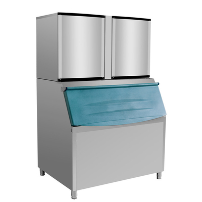 Guangzhou fabbrica da 500 kg a 1000 kg Macchina di produzione di cubetti di ghiaccio commerciale con raffreddamento da ventole CE Per impianti di ghiaccio e club