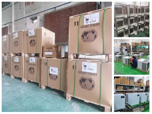 Alta produzione certificata CE 500 kg a 1000 kg macchina per il gelato commerciale con contenitore di ghiaccio per impianti di ICE