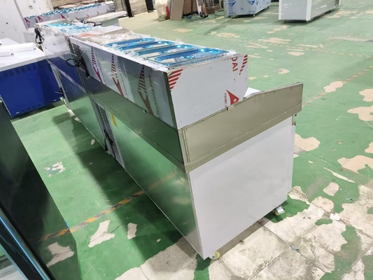 1.8M Salate Tavolo da lavoro 3 porte sotto banco Pizza frigorifero Tavolo di preparazione con display superiore