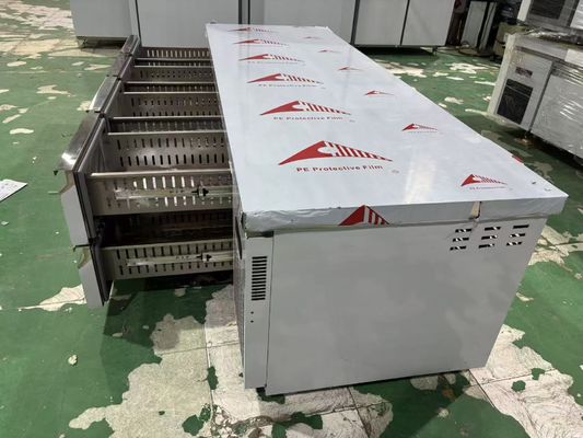 Tavolo da banco commerciale a 8 cassetti Sotto banco Cucina Banco di lavoro Frigorifero