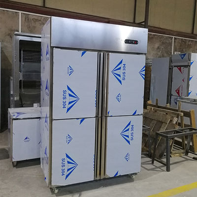 Automatico disgeli il congelatore di frigorifero della porta di R404A 1000L 4