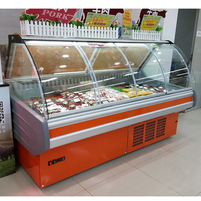 Attrezzatura di refrigerazione di vetro curve del supermercato di 2m