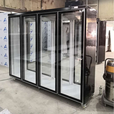 portata 2500L in frigorifero di vetro della porta del dispositivo di raffreddamento 4 per il negozio di alimentari