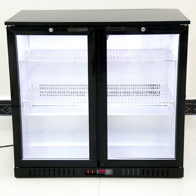 fan 208L che raffredda il doppio dispositivo di raffreddamento di vetro di Antivari della parte posteriore di porta con colore nero