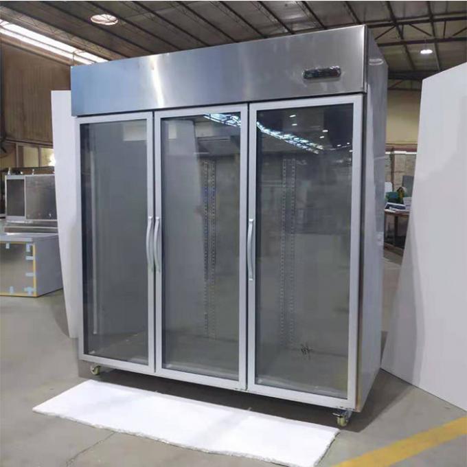 Refrigeratore di vetro dritto della porta della porta di raffreddamento a aria 650W 3 2