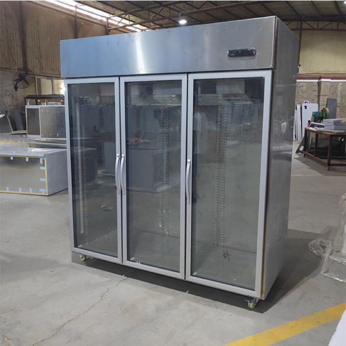 congelatore di frigorifero commerciale di acciaio inossidabile di 110W 1500L 1