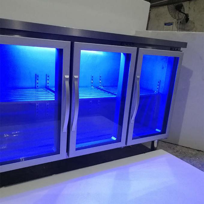 Congelatore di frigorifero commerciale di acciaio inossidabile del CE 550L 1