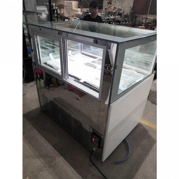 4ft congelatore di vetro dell'esposizione del gelato del piano d'appoggio di 3 strati 1