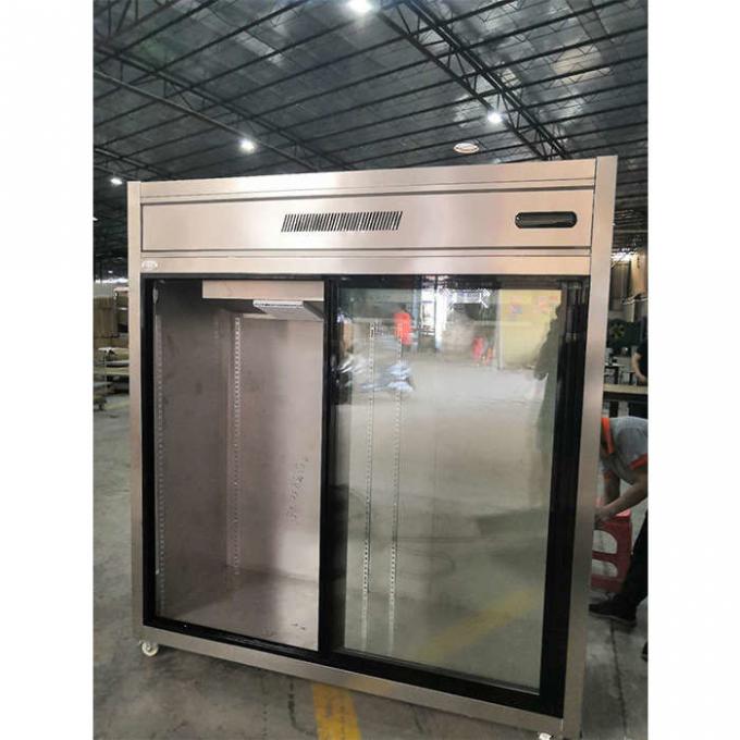 Congelatore di frigorifero commerciale di vetro della porta di scivolamento 900W 1300L 0