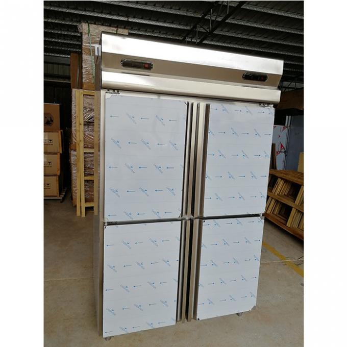 4 congelatore di frigorifero commerciale di acciaio inossidabile della porta 300W 0