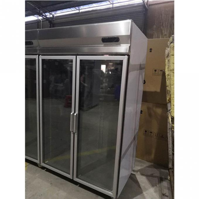 Refrigeratore dritto della doppia porta del sistema 360W ss del flusso d'aria 1